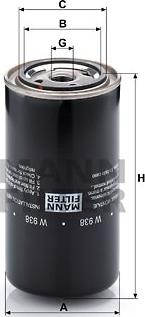 Mann-Filter W 938 - Oil Filter parts5.com