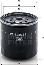 Mann-Filter W 920/82 - Filtru ulei parts5.com