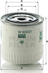 Mann-Filter W 920/21 - Filtre à huile parts5.com