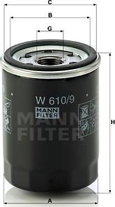 Mann-Filter W 610/9 - Filtre à huile parts5.com