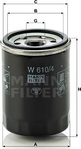 Mann-Filter W 610/4 - Filtar za ulje parts5.com