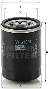 Mann-Filter W 610/3 - Масляный фильтр parts5.com