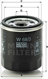 Mann-Filter W 68/3 - Маслен филтър parts5.com