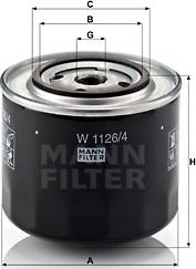 Mann-Filter W 1126 - Filtro de aceite parts5.com