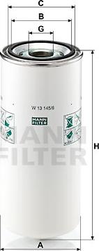 Mann-Filter W 13 145/6 - Filtru ulei parts5.com