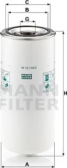 Mann-Filter W 13 145/3 - Filtru ulei parts5.com