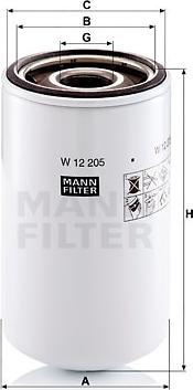 Mann-Filter W 12 205 - Oil Filter parts5.com