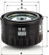 Mann-Filter W 86 - Oil Filter parts5.com