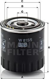 Mann-Filter W 815/5 - Oljni filter parts5.com