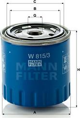 Mann-Filter W 815/3 - Filtre à huile parts5.com