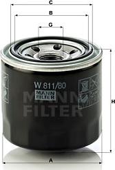 Mann-Filter W 811/80 - Filter za ulje parts5.com