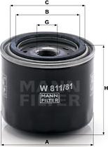 Mann-Filter W 811/81 - Oljni filter parts5.com