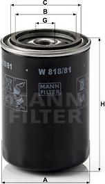 Mann-Filter W 818/81 - Filtre à huile parts5.com