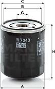 Mann-Filter W 7043 - Olejový filter parts5.com