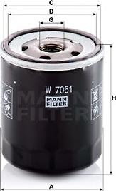 Mann-Filter W 7061 - Filtro de aceite parts5.com