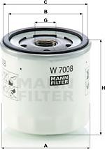 Mann-Filter W 7008 - Filtar za ulje parts5.com