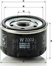 Mann-Filter W 7003 - Oil Filter parts5.com