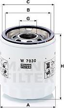 Mann-Filter W 7030 - Filtro de aceite parts5.com