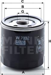 Mann-Filter W 7032 - Масляный фильтр parts5.com