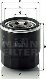 Mann-Filter W 7023 - Olajszűrő parts5.com