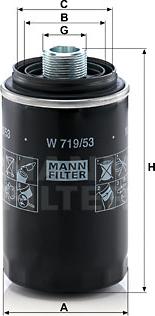 Mann-Filter W 719/53 - Filtar za ulje parts5.com