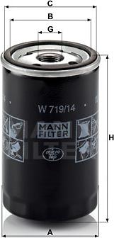 Mann-Filter W 719/14 - Oljni filter parts5.com