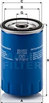 Mann-Filter W 719/11 - Filtro de aceite parts5.com