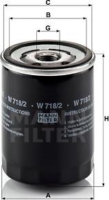 Mann-Filter W 718/2 - Oil Filter parts5.com