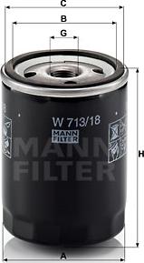 Mann-Filter W 713/18 - Olejový filtr parts5.com