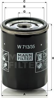 Mann-Filter W 713/35 - Olejový filter parts5.com