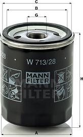 Mann-Filter W 713/28 - Filtro de aceite parts5.com