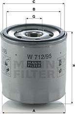 Mann-Filter W 712/95 - Olejový filtr parts5.com