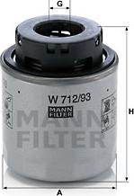 Mann-Filter W 712/93 - Φίλτρο λαδιού parts5.com