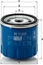 Mann-Filter W 712/9 - Filtru ulei parts5.com