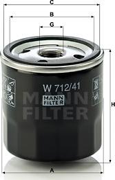 Mann-Filter W 712/41 - Oljni filter parts5.com