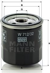 Mann-Filter W 712/32 - Yağ filtresi parts5.com