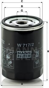 Mann-Filter W 717/2 - Маслен филтър parts5.com