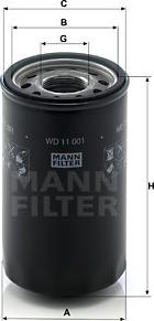 Mann-Filter WD 11 001 - Filtr, pracovní hydraulika parts5.com