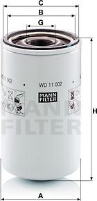 Mann-Filter WD 11 002 - Filtr, pracovní hydraulika parts5.com