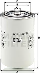 Mann-Filter WDK 940/20 - Filtre à carburant parts5.com