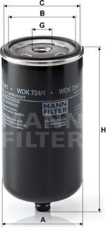 Mann-Filter WDK 724/1 - Filtru combustibil parts5.com