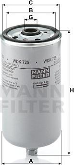 Mann-Filter WDK 725 - Palivový filtr parts5.com