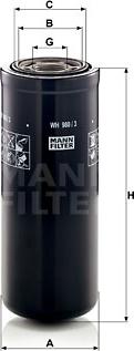 Mann-Filter WH 980/3 - Filtro de aceite parts5.com