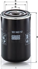 Mann-Filter WK 940/42 - Filtru combustibil parts5.com