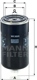 Mann-Filter WK 950/6 - Kütusefilter parts5.com