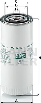 Mann-Filter WK 962/4 - Filtre à carburant parts5.com