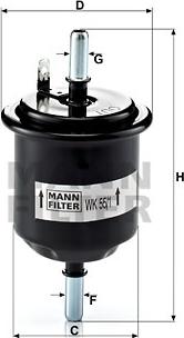 Mann-Filter WK 55/1 - Filtru combustibil parts5.com