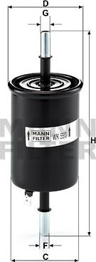 Mann-Filter WK 55/3 - Fuel filter parts5.com