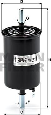 Mann-Filter WK 55/2 - Filtru combustibil parts5.com