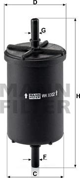 Mann-Filter WK 6002 - Φίλτρο καυσίμου parts5.com